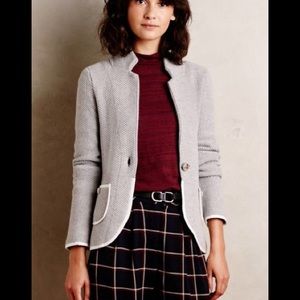 Anthropologie Moth Blakely Gray Sweater Blazer
